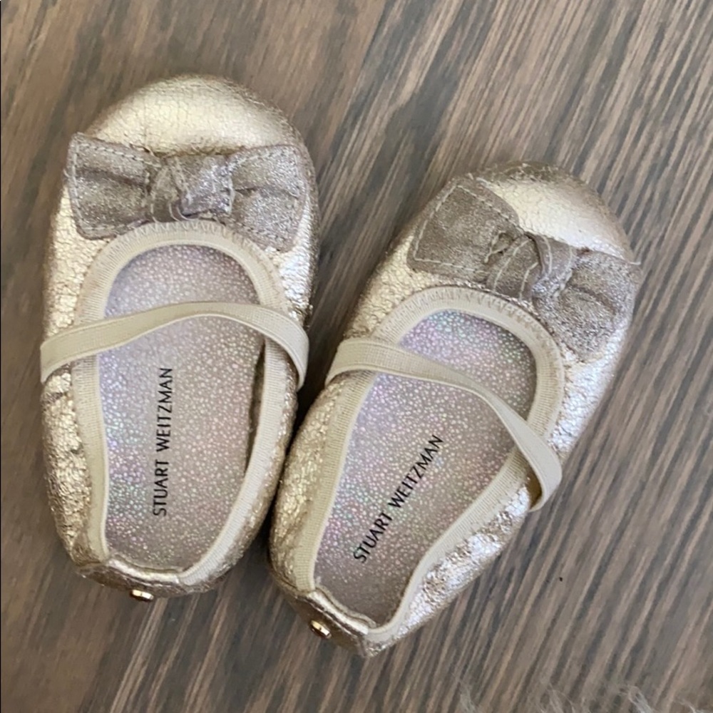 Stuart Weitzman Baby Girl's Textured Ballet Flats